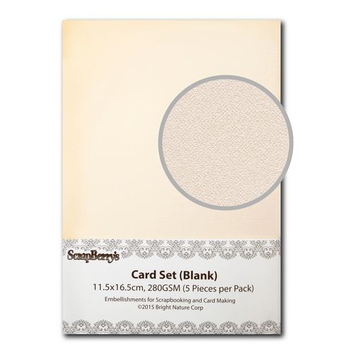 Основи за картички - 5 бр. - без релеф - Blank Cards 11.5x16.5cm 280GSM