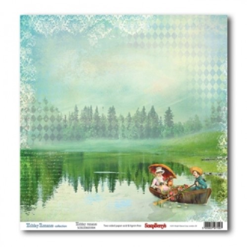 Двустранен дизайнерски лист - Double-Sided Paper (12*12 – 190gsm) Holiday Romance – At The Lake