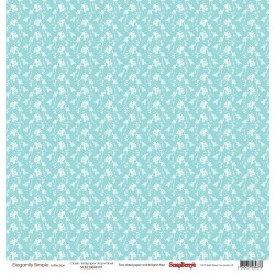 Двустранен дизайнерски лист - Double-Sided Paper (12*12 - 190gsm) Elegantly Simple (Classic Wallpaper) Limpet Shell
