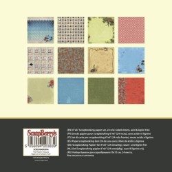 Дизайнерско блокче 6" x 6" - Пиратско съкровище -  Paper Collection Set 6"*6" The Pirate's Treasure 190 gsm (24 sheets, 12 designs, 2 units of each sheet)