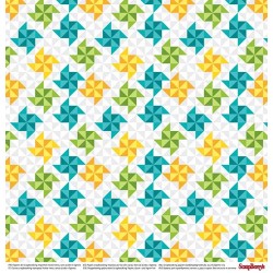 Двустранен дизайнерски лист 12" х 12" - футбол - Double-sided paper 12"*12" 190 gsm,Football Star, Play On