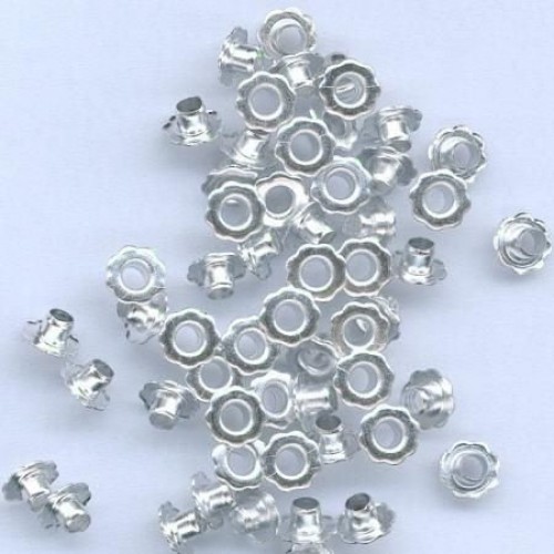 Айлети - сребро - Eyelets Flowers - Silver - 6mm - 50бр.