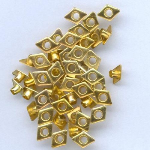 Айлети - злато - Eyelets Diamond - Gold - 6x8mm - 50бр.