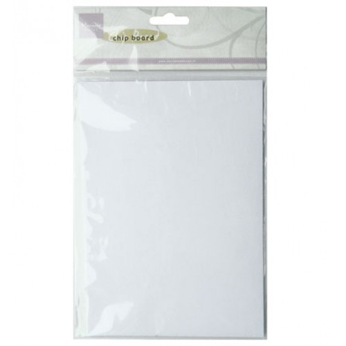 Бял чипборд - Marianne Design - Decoration Chipboard Wit - 5 A5 sheet - white chipboard - 0.7 mm