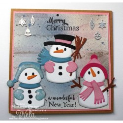 Тънки метални щанци - Снежни човеци - Marianne Design Collectables Eline's Snowman