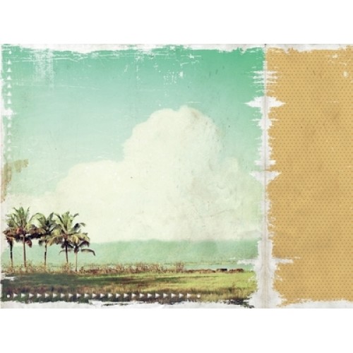 Двустранен дизайнерски картон 12" х 12" - 150гр. - Kaiser craft - 12x12 Scrapbook Paper Tropical Bliss 