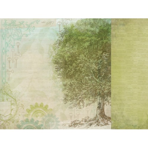 Двустранен дизайнерски картон 12" х 12" - 150гр. - Kaiser craft - 12x12 Scrapbook Paper Generation single sheet 