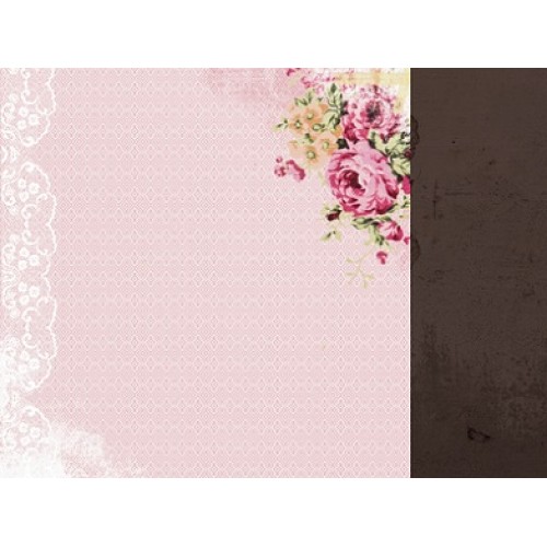 Двустранен дизайнерски картон 12" х 12" - 150гр. - Kaiser craft - 12x12 Scrapbook Paper - Chic single sheet