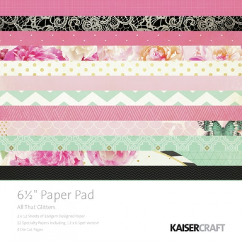 Дизайнерско блокче 6.5" х 6.5" - Kaiser craft - All That Glitters 6.5