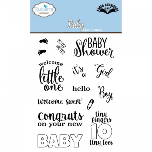 Силиконов печат бебешки надписи - Baby Clear Stamp