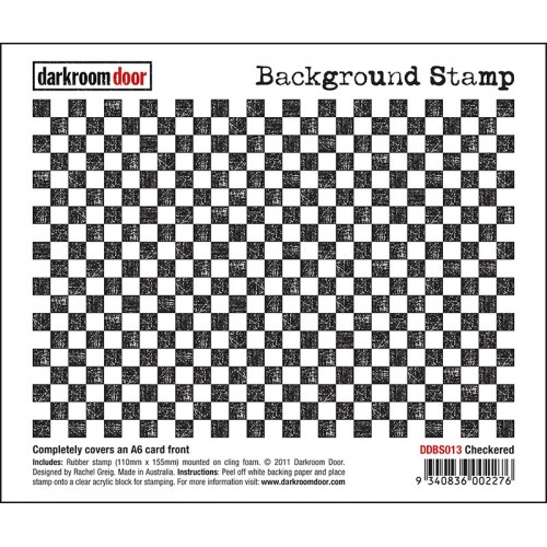 Гумен фонов печат - Darkroom Door - Background Stamp Checkered