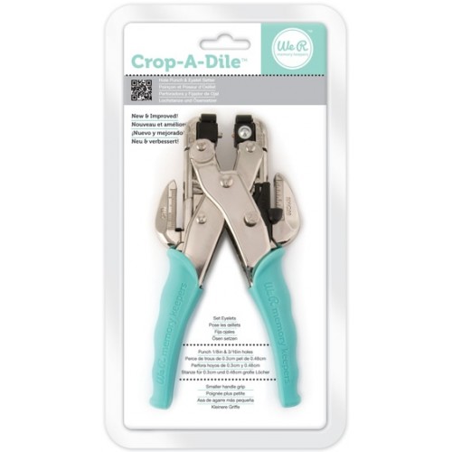 Перфоратор за дупки и поставяне на айлети - We R Memory Keepers - Crop-A-Dile Eyelet & Snap Punch, Blue Handle