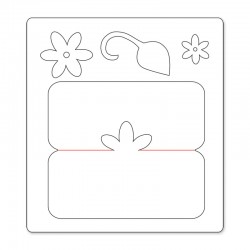 Щанца за изрязвае на тейбъл картичка с цвете - Sizzix - ScoreBoards Die - Place Card & Flowers