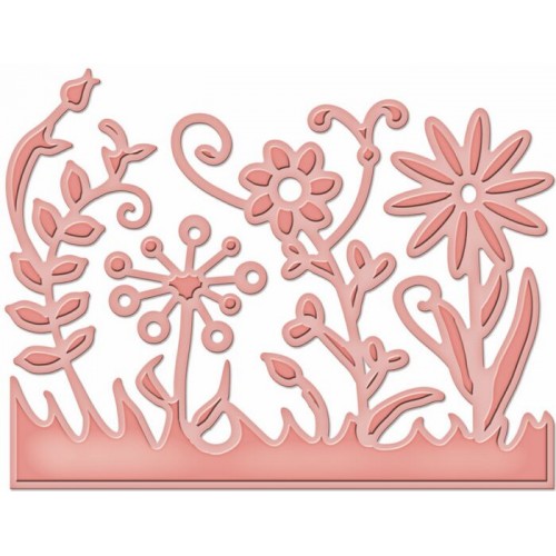 Универсален шаблон за изрязване и релеф - Spellbinders - Flower Burst