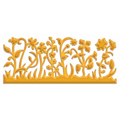 Универсален шаблон за изрязване и релеф - Spellbinders - Floral Border