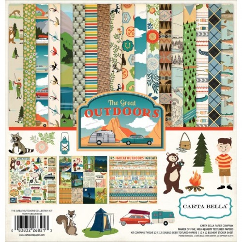 Дизайнерски комплект 12" х 12" - Carta Bella The Great Outdoors 12x12 Inch Collection Kit (CBGO55016)