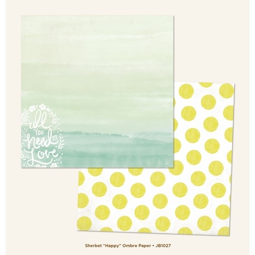 Двустранен дизайнерски картон - море - Happy "Ombre" Paper (1 Sheet of 12x12 Paper)