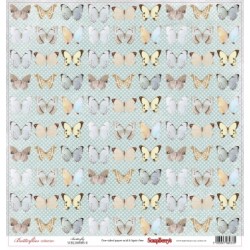 Комплект от дизайнерски хартии 12" х 12" , 190гр. 13 листа - Paper Collection (12*12 – 190gsm) Butterflies (13 Sheet Multi-Design Set)