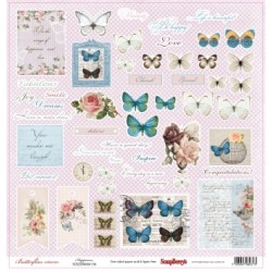 Комплект от дизайнерски хартии 12" х 12" , 190гр. 13 листа - Paper Collection (12*12 – 190gsm) Butterflies (13 Sheet Multi-Design Set)