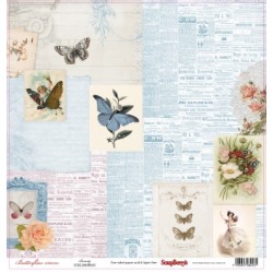 Комплект от дизайнерски хартии 12" х 12" , 190гр. 13 листа - Paper Collection (12*12 – 190gsm) Butterflies (13 Sheet Multi-Design Set)