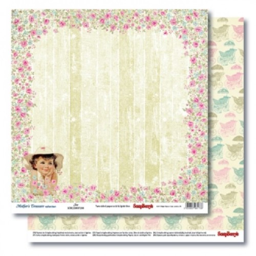 Двустранна дизайнерска хартия - Double-Sided Paper (12*12 – 190gsm) Mother's Treasure - Joy