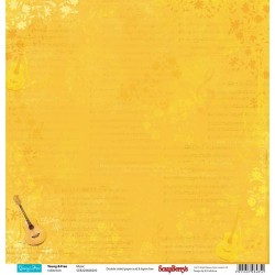 Двустранна дизайнерска хартия - Double-Sided Paper (12*12 – 190gsm) Young And Free Music