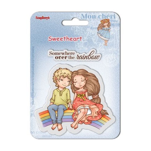 К-т от 2бр. силиконови печати - момиче и момче - Set of clear stamps (10,5*10,5cm) Sweetheart – Over The Rainbow