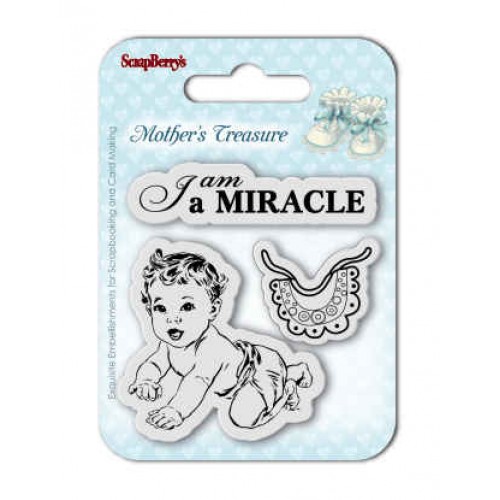 К-т от бебешки печати "Аз съм чудо" - Set of Clear  Stamps (7*7cm) Mother's Treasure – Miracle