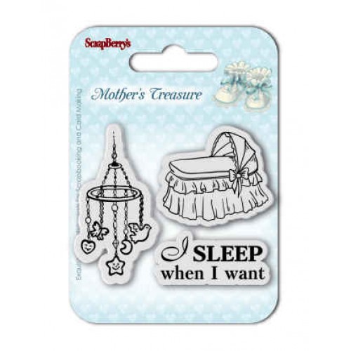 К-т от бебешки печати "Спя, когато аз искам" - Set of Clear  Stamps (7*7cm) Mother's Treasure – Sleep When I Want