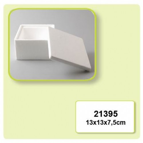 Квадратна кутийка от стирофом - Styropor box smooth 130x130x75