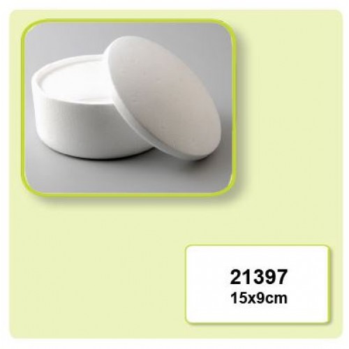 Елепсовидна кутийка от стирофом - Styropor box round 150x90
