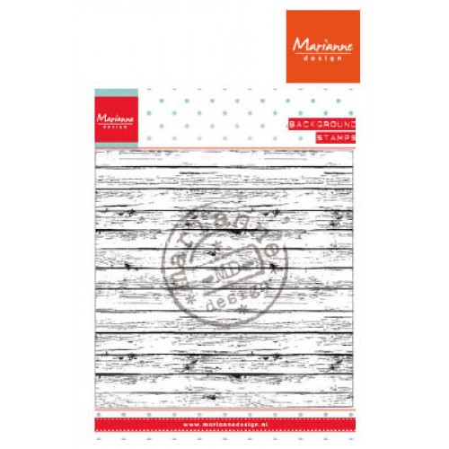 Фонов силиконов печат имитация на дърво - Marianne Design clear stamps wood
