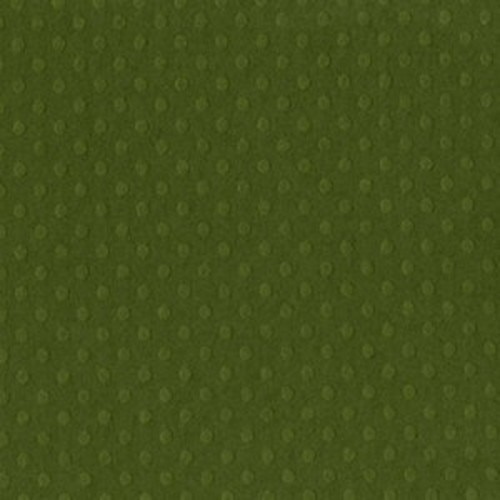 Картон с релефни точки - наситено зелен - 12" х 12" - Bazzill dot Swiss 12x12" x1 clover leaf - 180гр.