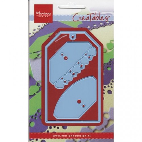 Тънка метална щанца таг - Marianne Design Creatables labels hearts
