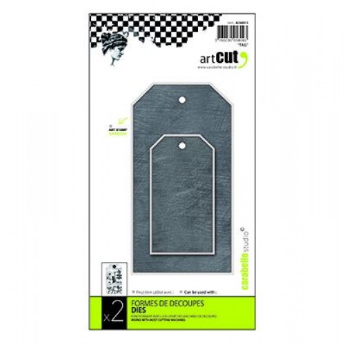 Тънки метални щанци - таг / тагове - Dies 74x140mm tag