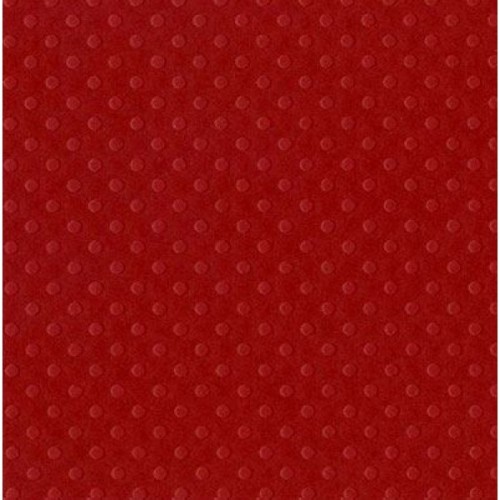 Релефен картон на точки в наситено червено -  12" х 12" - Bazzill basics paper - Bazzill dot Swiss 12x12" x1 phoenix - 180гр.